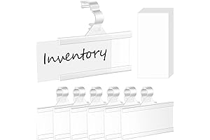 100 Pack 3" x 1.4" Reusable Shelf Tags for Retail and Supermarket