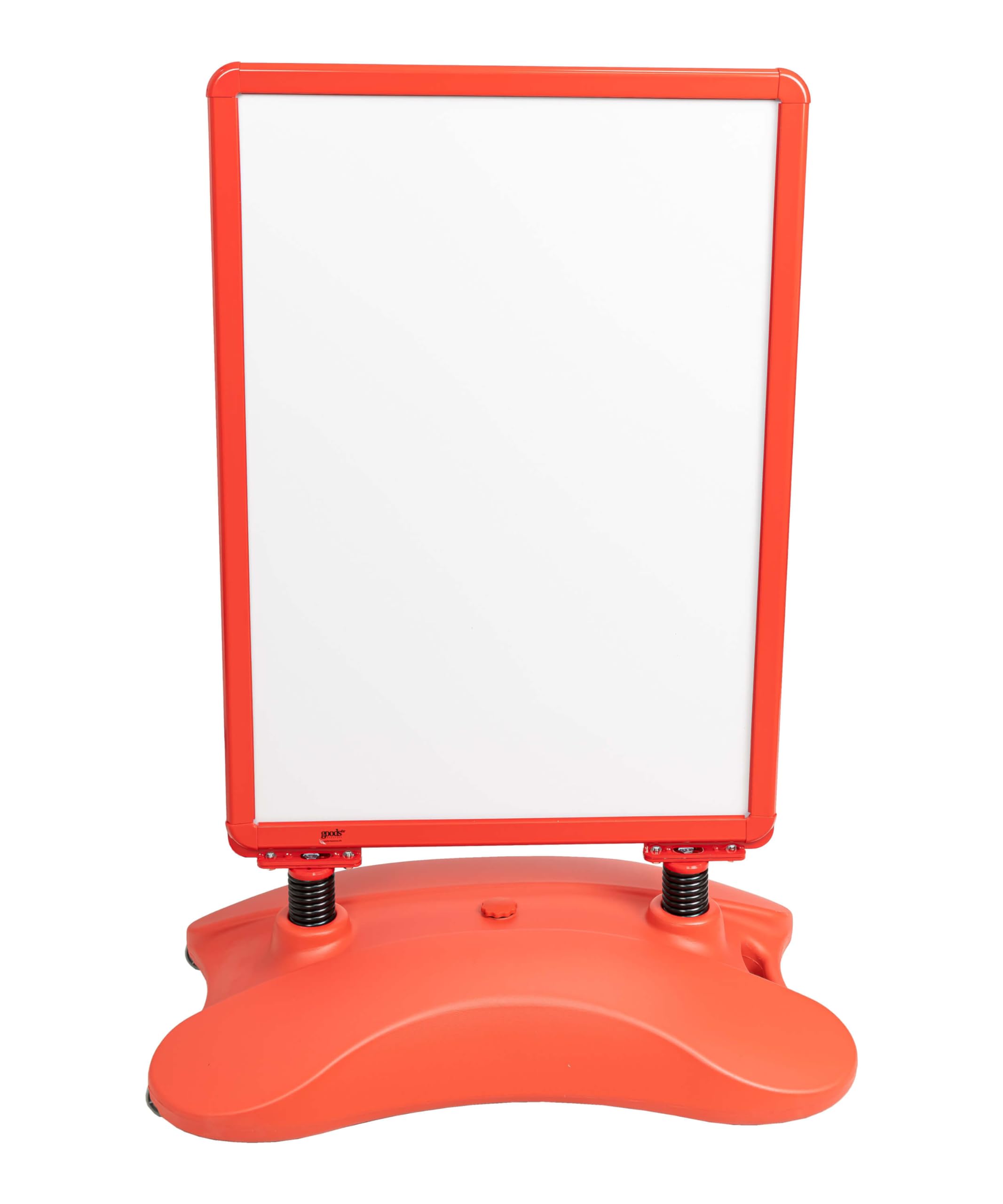 Kundenstopper mit Wassertank DIN-A1, Werbeaufsteller Rot, Plakatständer mit Klapp-Profile, Display für Innen und Außen, Plakataufsteller mit 2-seitiger Präsentationsfläche