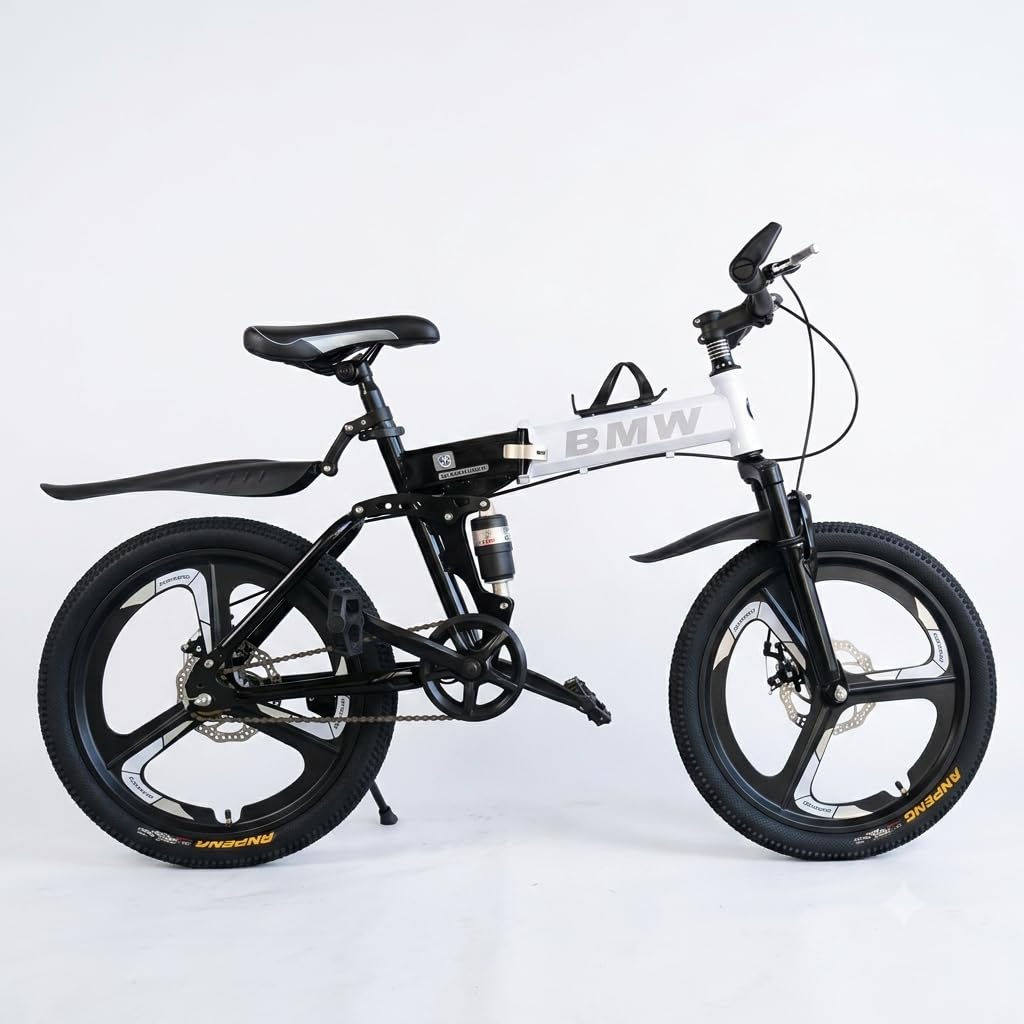Amaze 20 Inch Junior Foldable Cycle for Kids Steel Frame, Black | Dual Disc Brakes, Front & Rear Suspension, Adjustable Seat, Single Speed, Boys & Girls-image-37