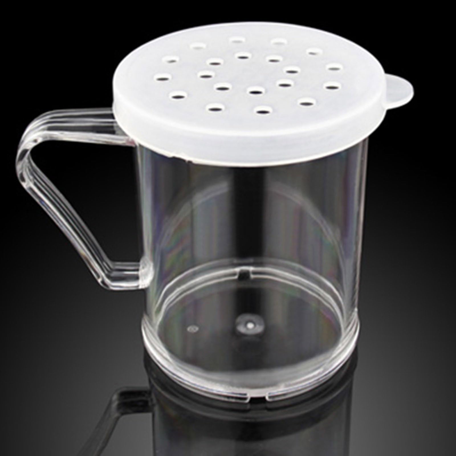 12 Multiuso condimento draga Shaker Set sali setaccio per Farina con Parte Superiore Rimovibile in plastica Trasparente spolverini per Farina setaccio