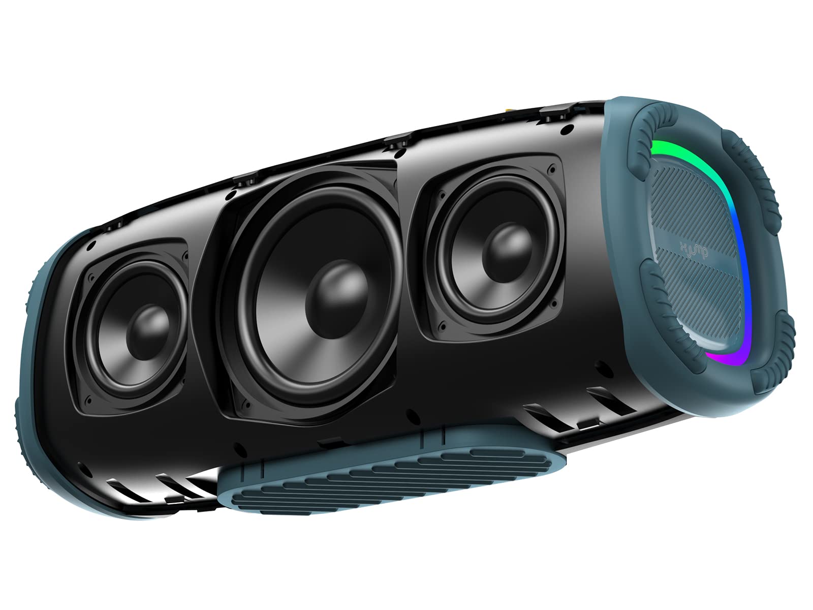 X JUMP XJ 200 Wzmacniony przenośny głośnik 90W, wysoka wydajność, Bluetooth, funkcja TWS, USB, AUX-IN, wbudowany mikrofon, wodoodporny głośnik IPX5, niebieski