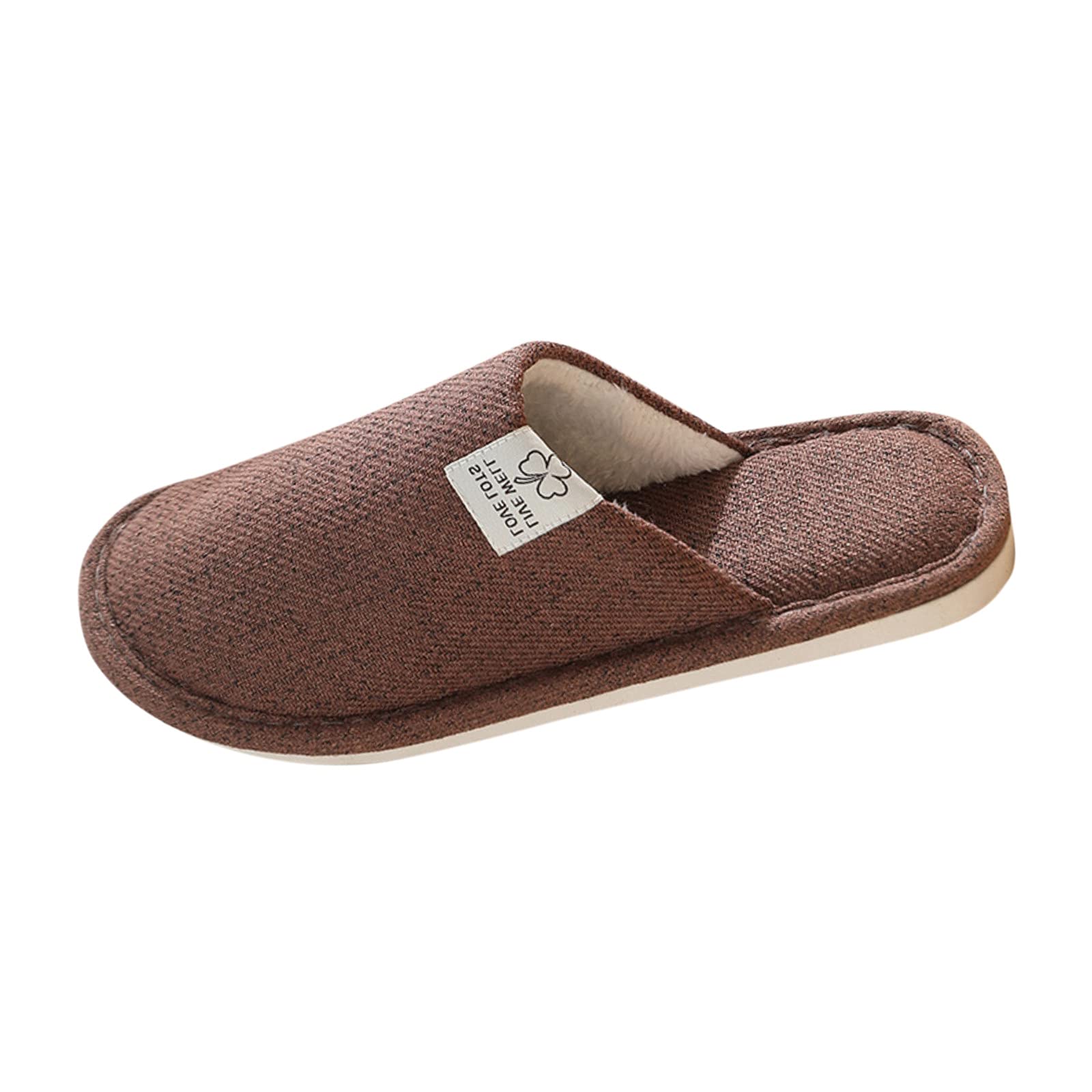 AnFeng Men Linen Slippers Shoes Slippers Women for Womens Indoor Shoes Floor Household Mens Slipper Mens Slippers Coffee