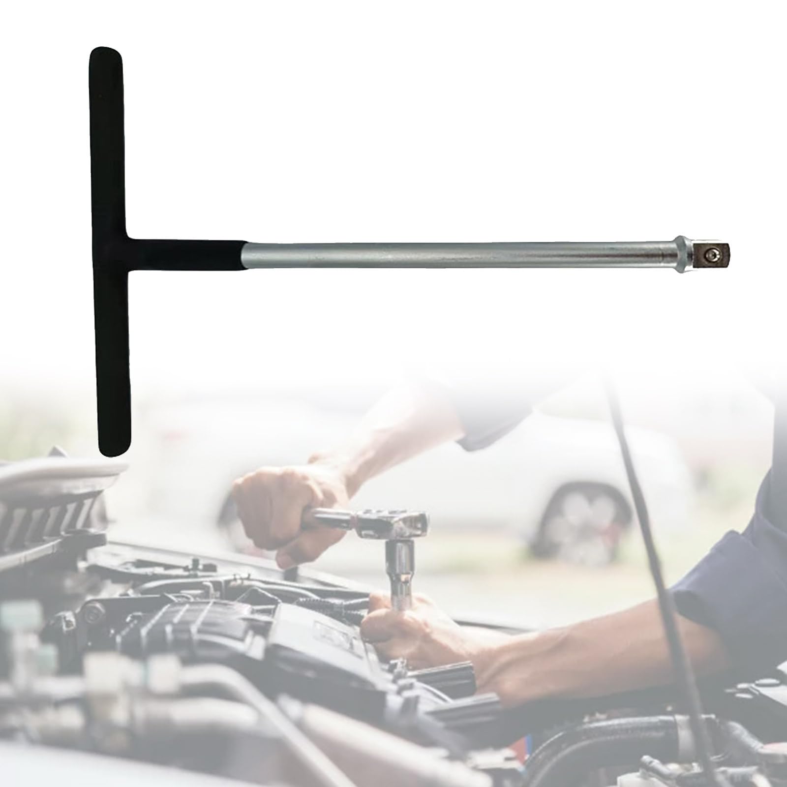 Clé en T avec entraînement 1/2" et grande portée en acier chromé pour voiture et outil de réparation