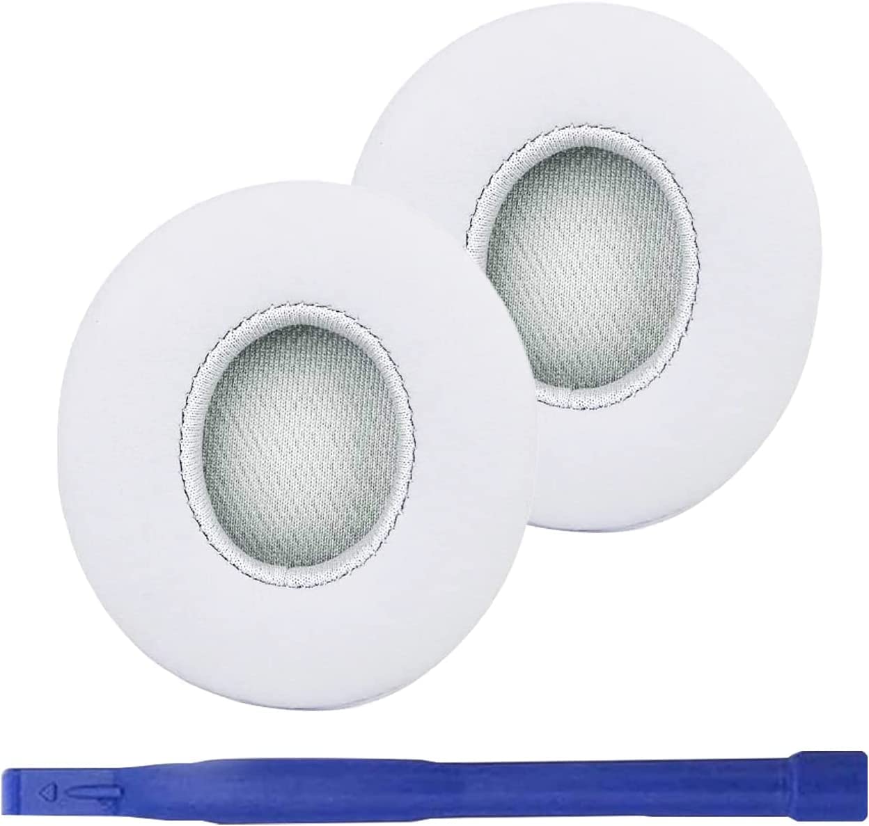 Aiivioll Earpads Replacement Ear Pads Protein PU Leather Ear Cushion Compatible with Beats Solo3 Wireless by Dr. Dre Solo 2.0 Solo3 Wireless On-Ear Headphones (White)