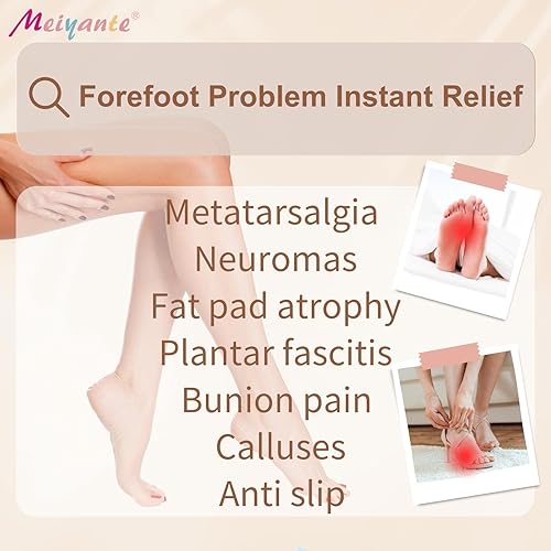 Miniatura 9 de Almohadillas metatarsianas para zapatos de mujer, inserciones de talón y cojines de bola de pie (2 pares), alivio del dolor y comodidad durante todo