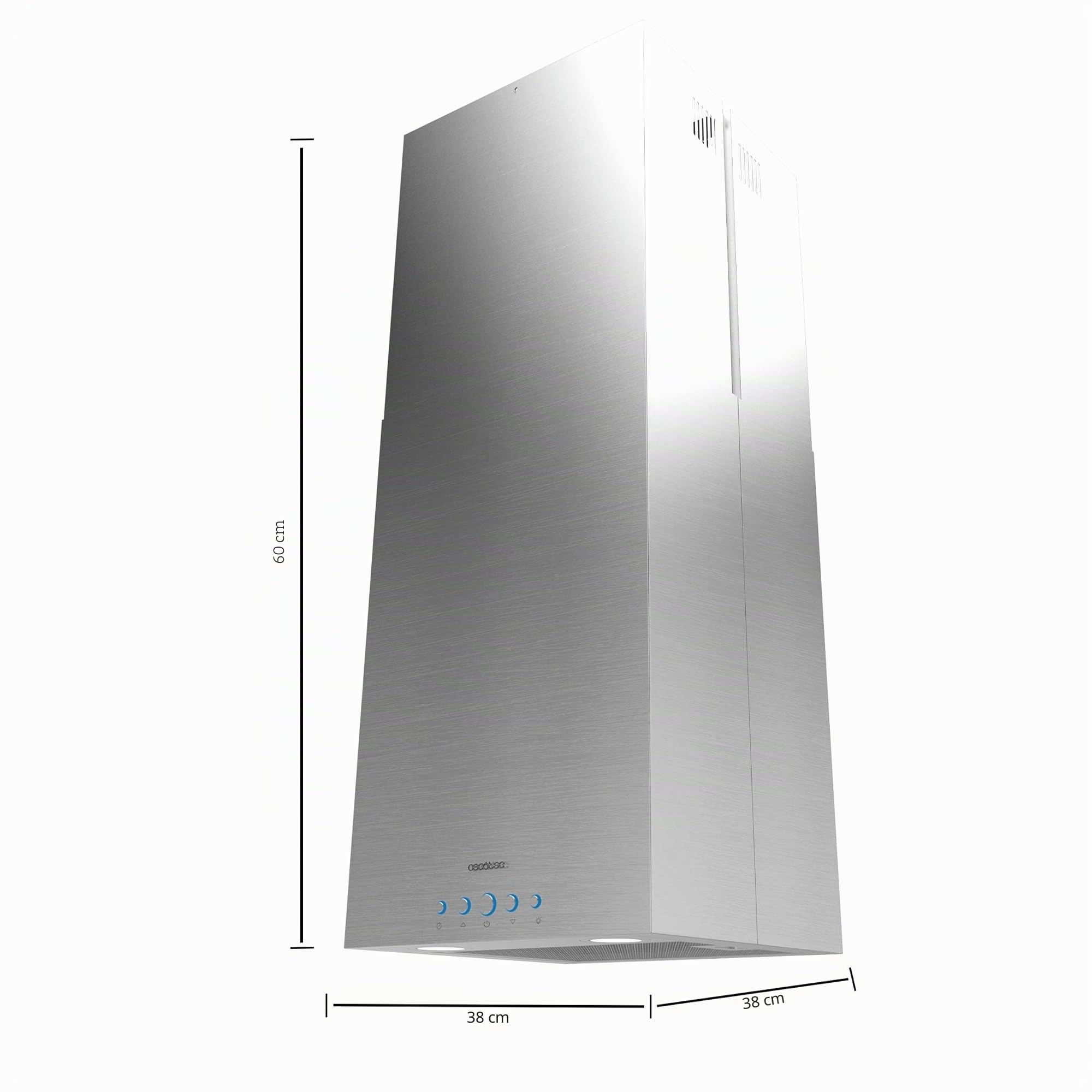 Cecotec Bolero Flux ICT 388000 Dunstabzugshaube, Edelstahl, 210 W, 38 cm, 800 m³/h, A++, LED