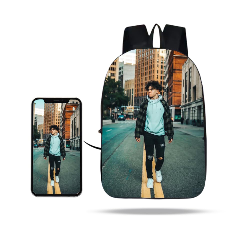 Personalized 18L Backpack for Everyday Use | Printed Polyester Laptop Backpack | Customized Photo Printed Backpack for School, College & Office |-image-2
