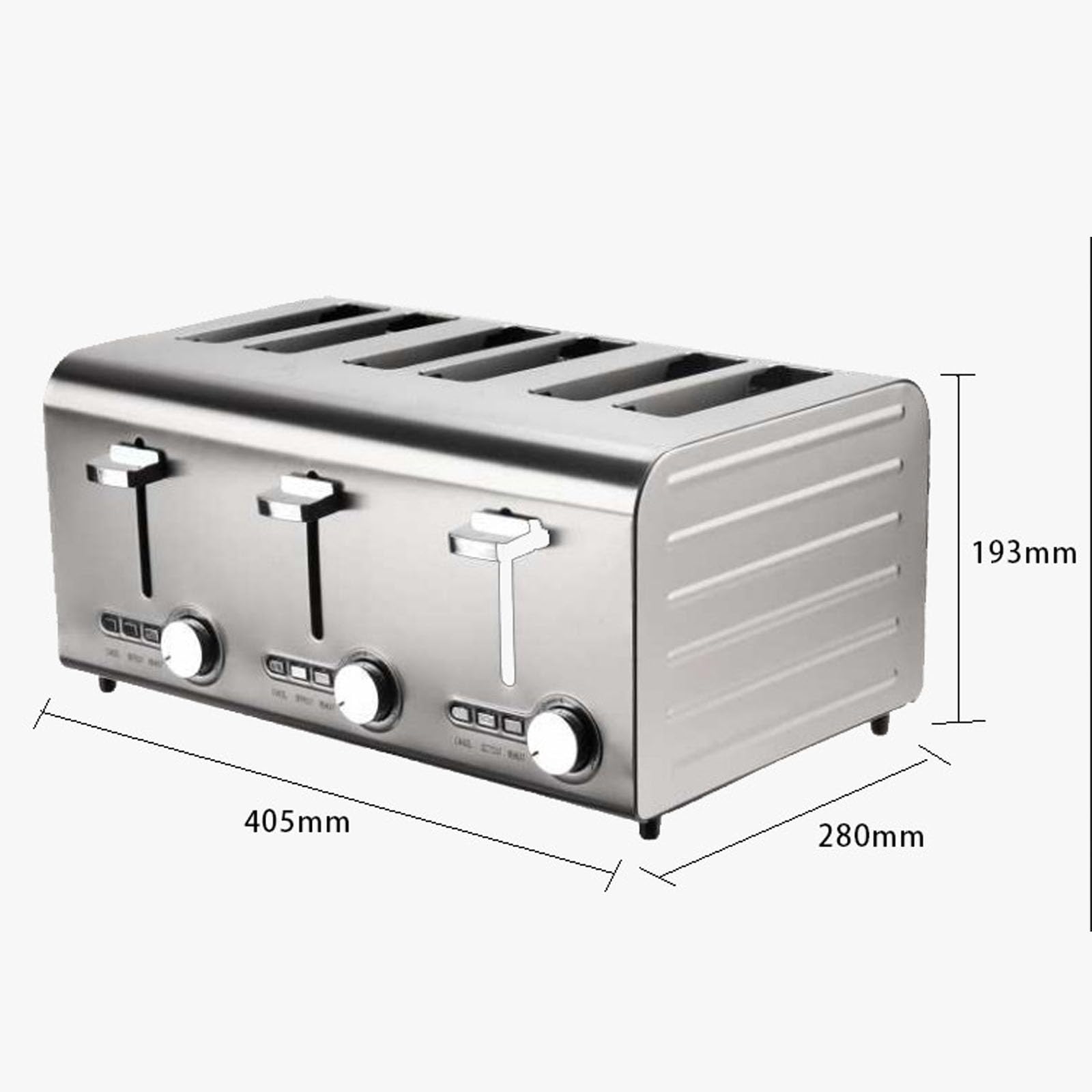 Tostapane in acciaio inox con doratura a 7 livelli, apertura automatica, slot extra larghi, vassoio raccogli briciole rimovibile per una colazione facile