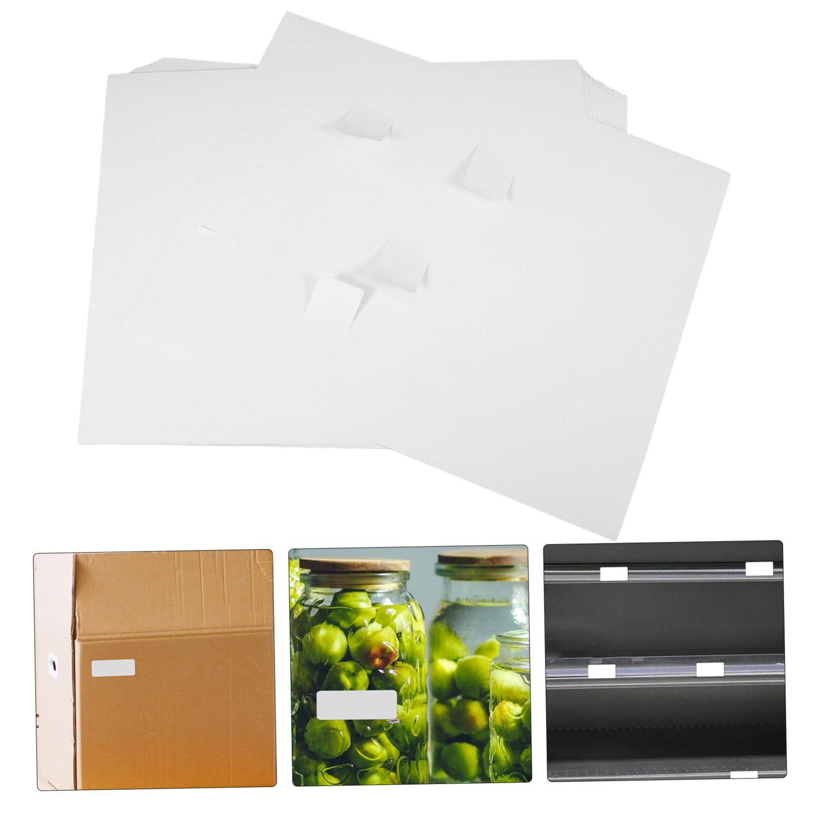 SHINEOFI 100 Sztuk Białe Puste Etykiety Adresowe Do Druku Do Drukarki Do Wysyłki I Wysyłki Samoprzylepny Papier Do Naklejek Do Drukarek Kopert