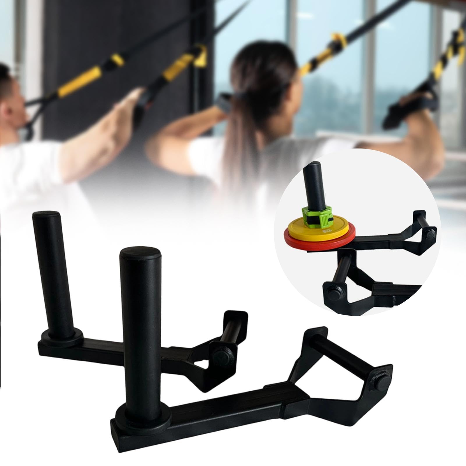 2 Piezas de Asas para Ejercicios de Levantamiento de Pesas Tipo Farmer Walk, Barra de Ejercicios, Accesorios de Fitness, Material de Acero, Adecuados, Diámetro del