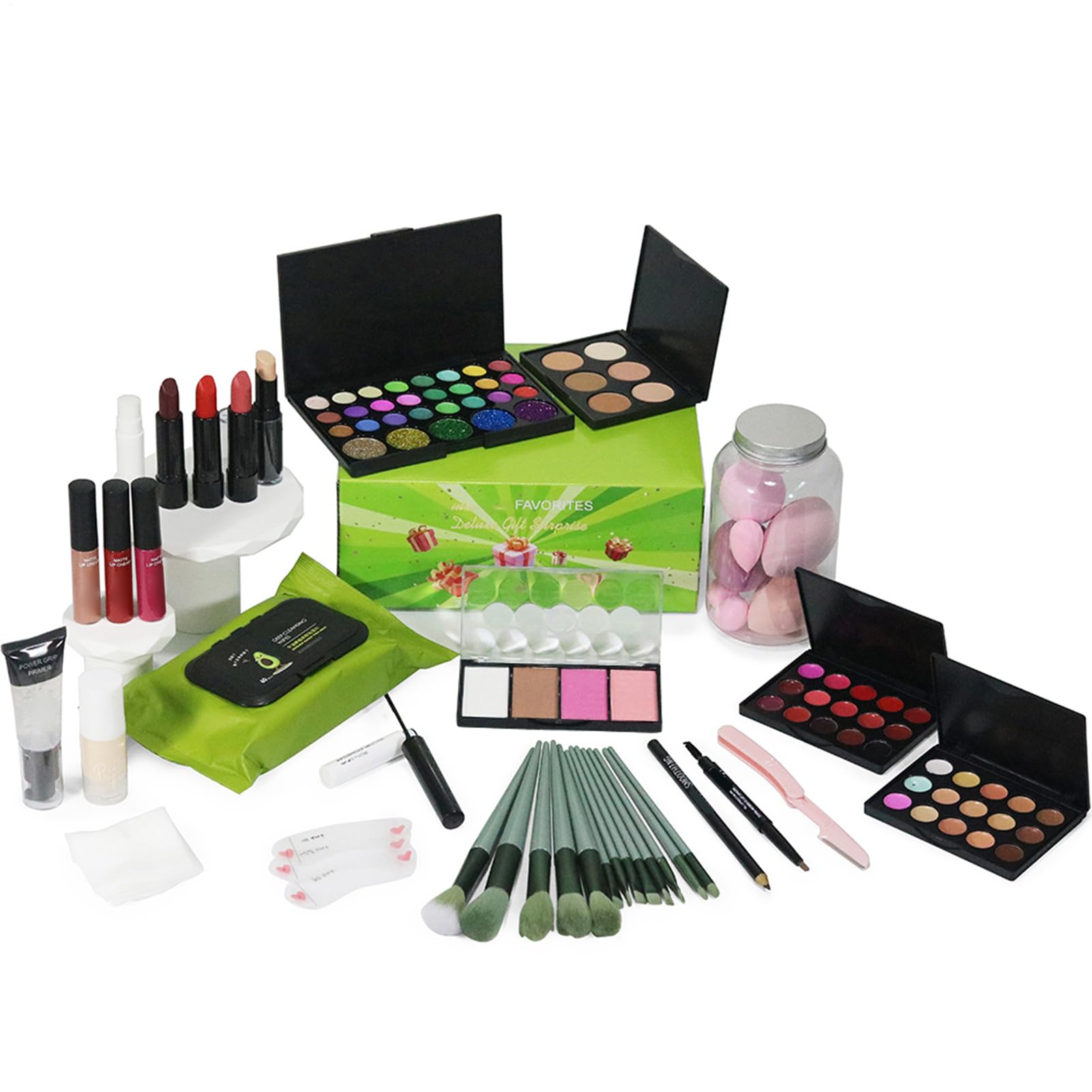 Set di trucchi cosmetici – Kit da viaggio da donna, collezione di colori | estetista, portatile, compatto, per stili sottili, kit artistico versatile, regalo di compleanno per feste di