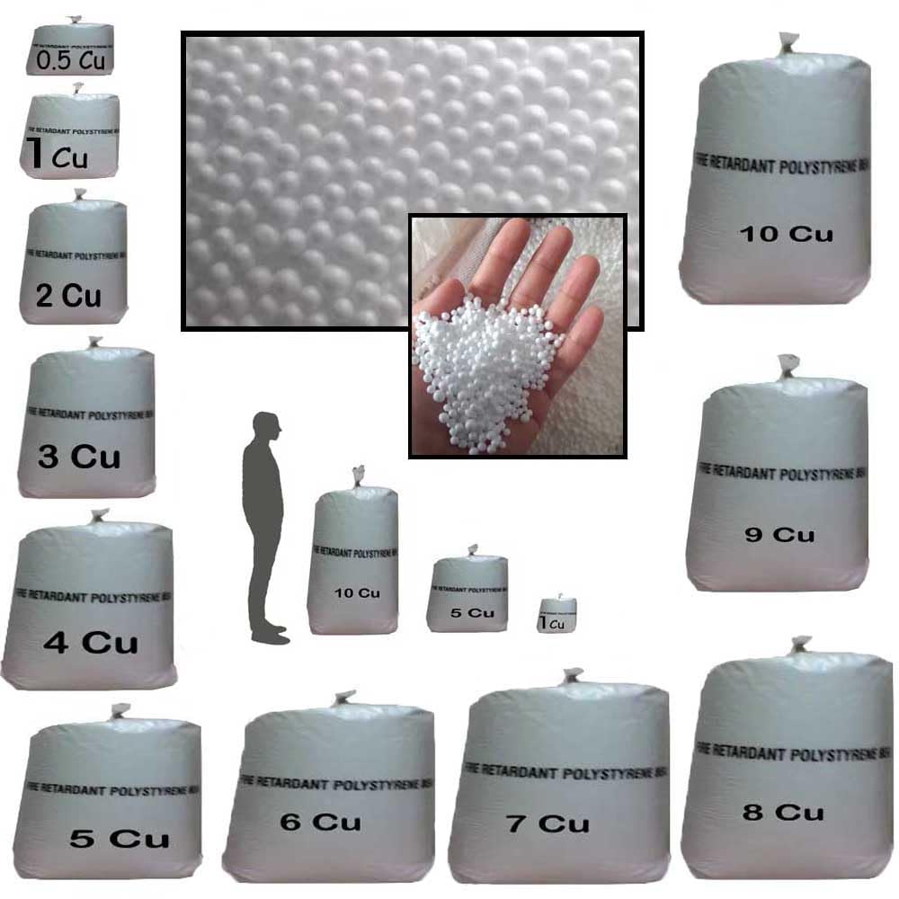 Beanbag Filling Refil Booster Top Up White Polystyrene Balls for Filling Beanbags (2 Cubic Foot)