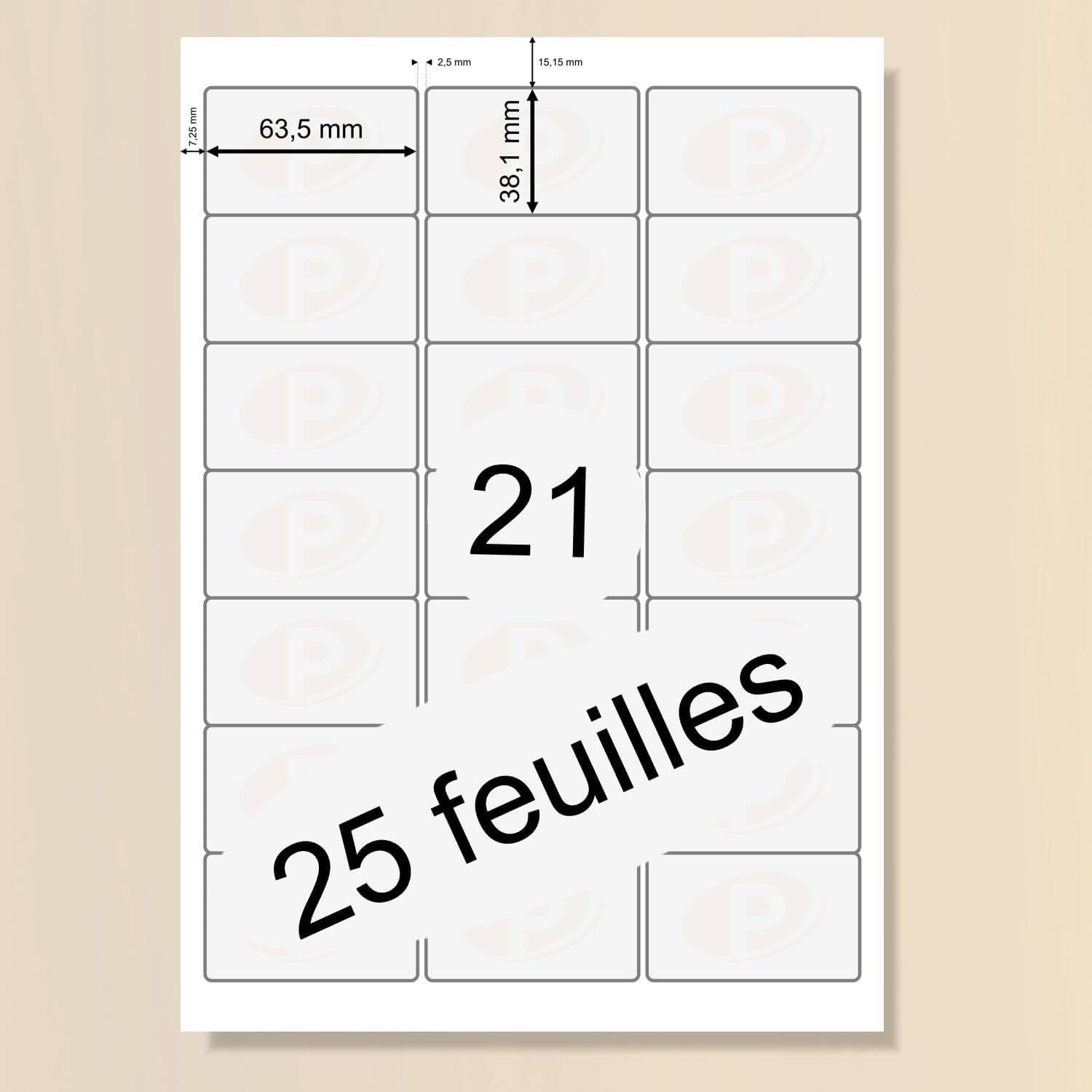 AVERY Zweckform 7160-10 - 210 Étiquettes Adresse Blanches 63,5 X 38,1 Mm - Imprimantes Laser & Jet D'Encre - Qualité Premium Ultragrip