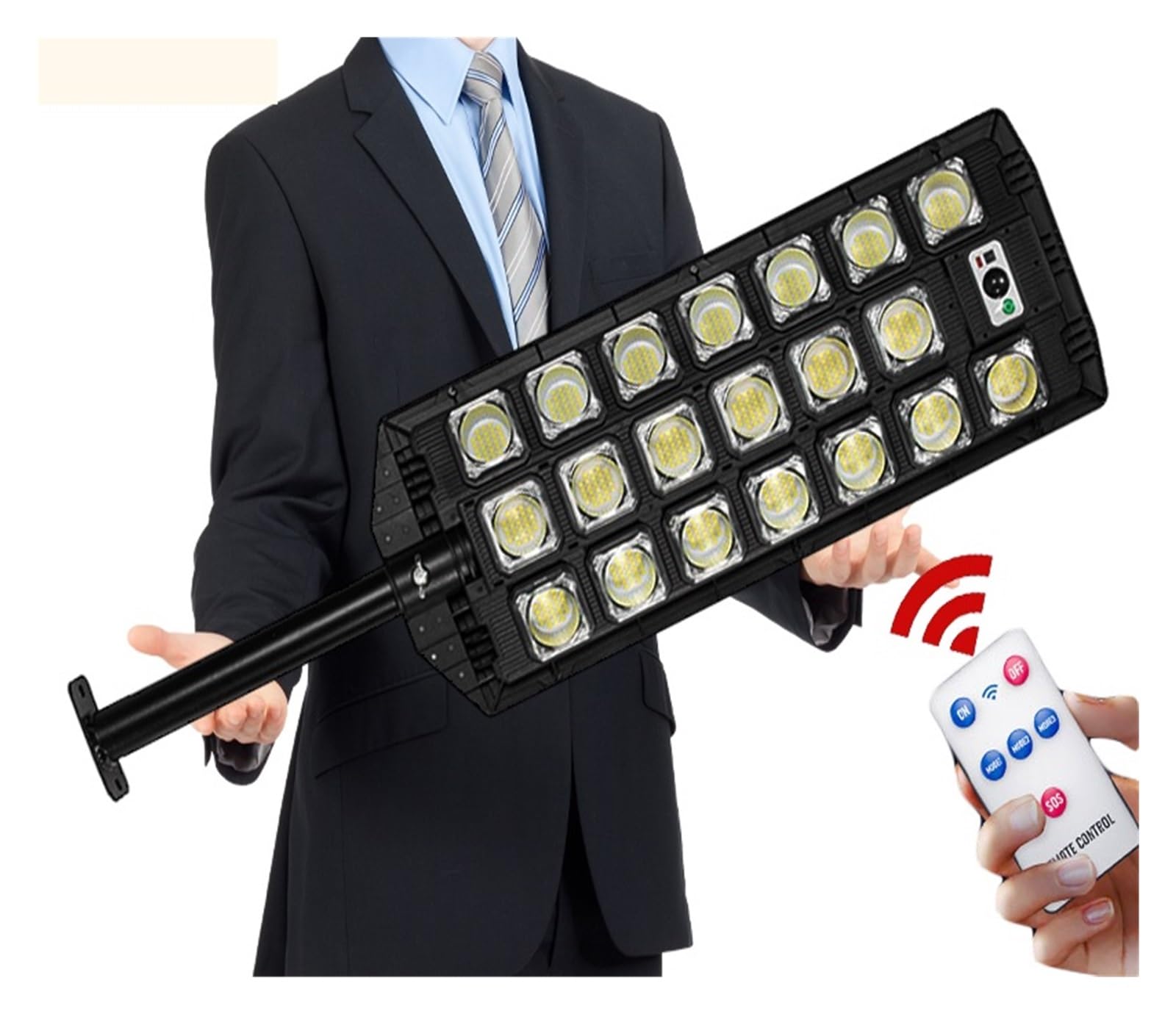 Lampy Solarne Zewnątrz, 400W słoneczna lampa uliczna zewnętrzna 520LED 20000 lumenów Super jasny czujnik ruchu wodoodporny IP66 do garażu ogrodowego lampa słoneczna,Do ogrodu, ulicy, werandy(286COB)