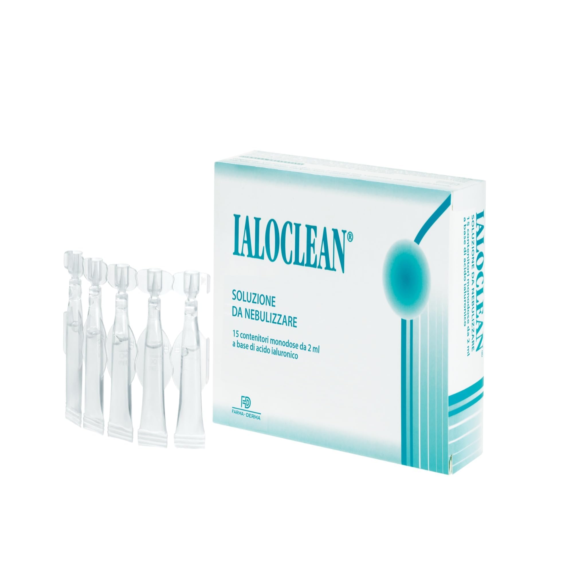 FARMA-DERMA Ialoclean Soluzione Sterile da Nebulizzare con Acido Ialuronico | Affezioni delle Vie Respiratorie | Azione Lubrificante e Emolliente | Adulti e Bambini