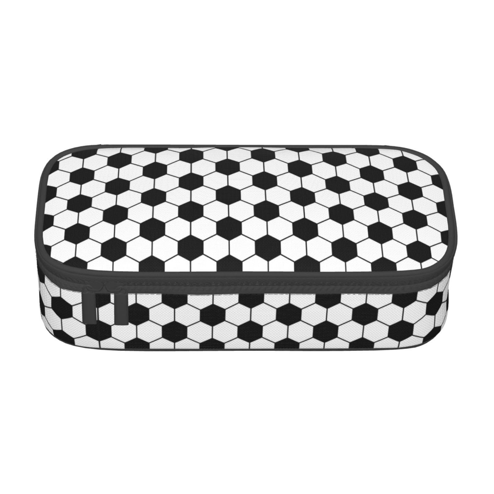 GardEssere Soccer Large Pencil Case with Zipper Big Capacity Football Pencil Box Pouch Compartments Stationery Bag for Kids Teens School Office Supplies for Girls Boys — image 1