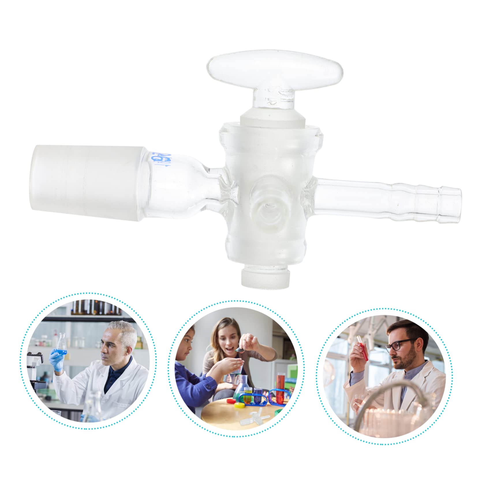 Cabilock 2 Piezas Pistón de Vidrio Trifásico de Laboratorio con Simple y Práctico Experimentos Científicos y Enseñanza