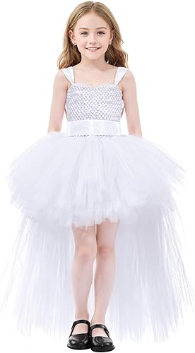 Vista 8 de Tao-Ge Vestido tutú de Halloween para niñas, vestidos de tul, vestido de princesa de hadas para niños pequeños, traje de fiesta de cumpleaños