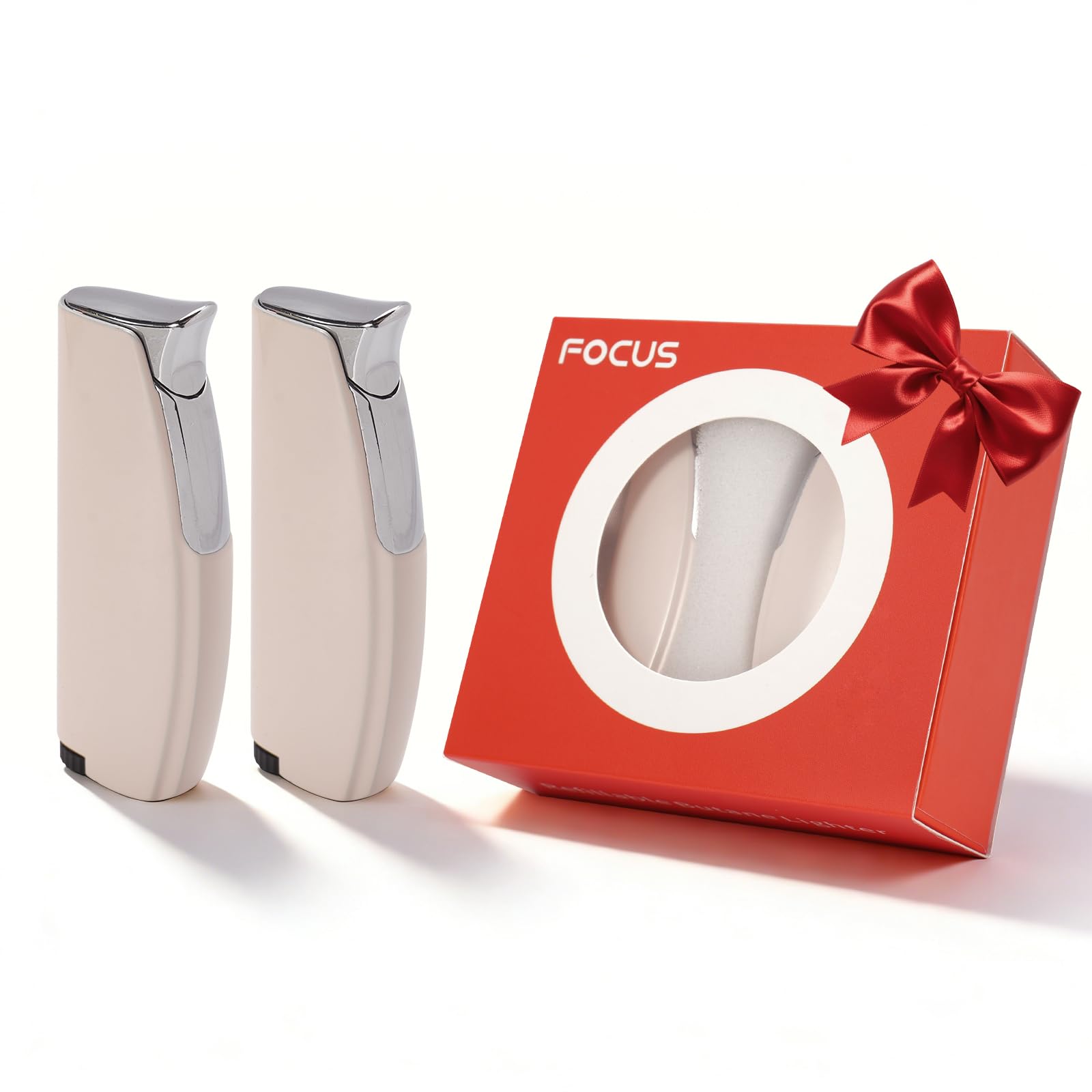 Photo 1 of 2 Pack Torch Lighter Butane Lighter,Refillable Mini Lighter for Candles Fireworks,Gifts for Friends Or Family Members(NO PREFILLED) (White)