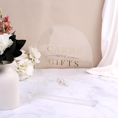 Miniatura 65 de UNIQOOO Paquete de 10 letreros de mesa de acrílico esmerilado de 8 x 10 pulgadas para boda con soportes, 1/8 pulgadas de grosor, hoja de letrero