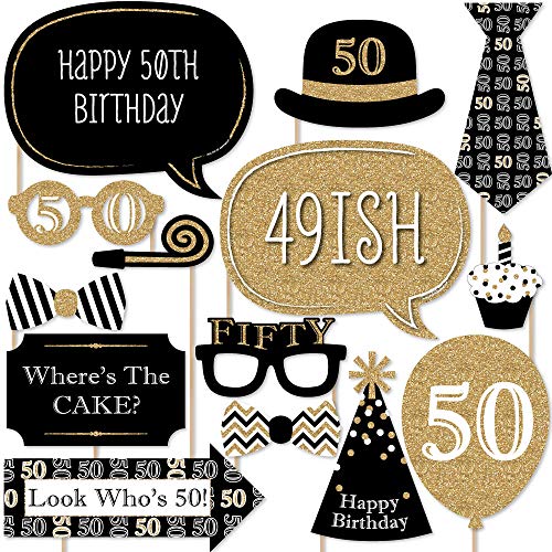 Photomaton 50e anniversaire or de 20 pièces pour réussir vos photos de fête