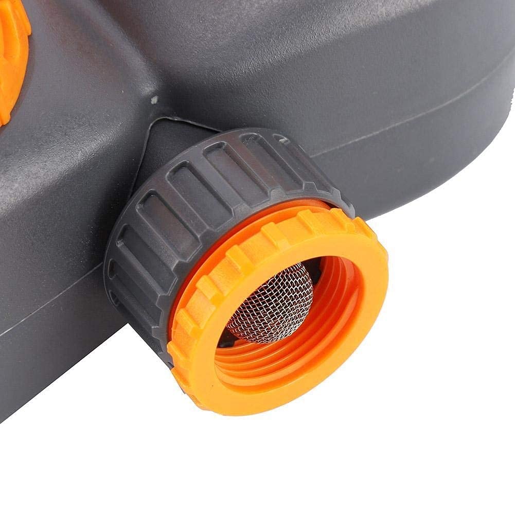 Temporizadores de agua para sistema de riego de jardín, interruptor de controlador G3/4'' con riego de doble cabezal, valor de temporizador mecánico aplicable para flores, plantas, frutas en maceta,