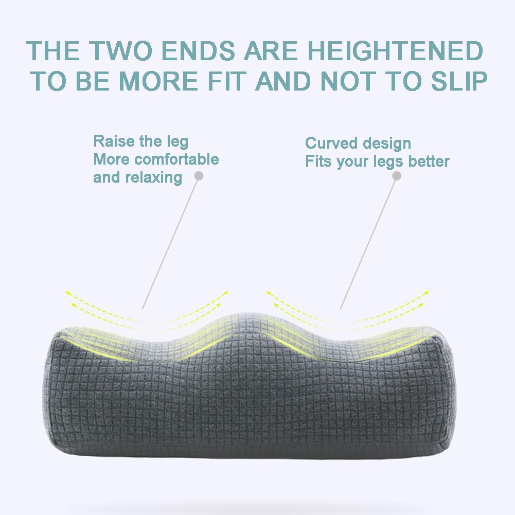 Almohada ortopédica de elevación de piernas, cojín elevador de piernas de alta densidad para mayor comodidad y apoyo, contorno de cama, reposapiés para espalda, cadera, rodilla, pierna y alivio del