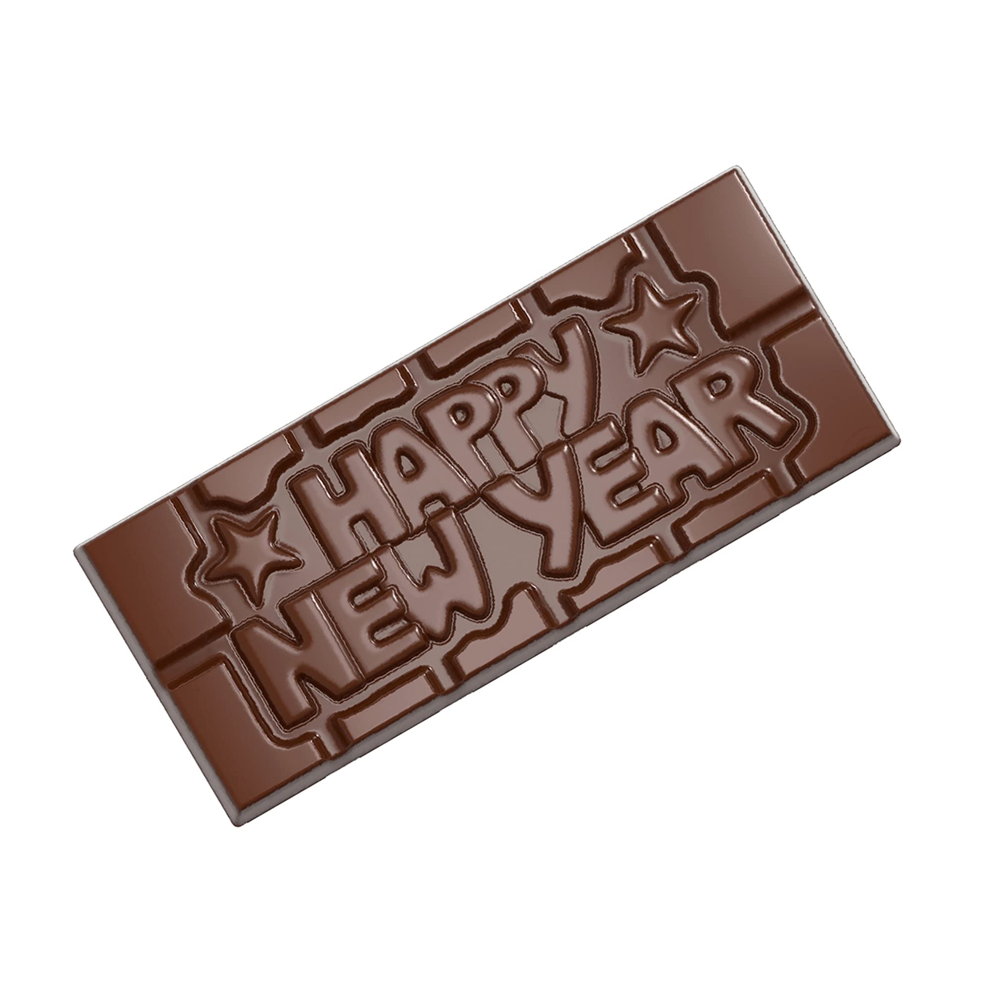 CW12026 Chocolate World Professional Polycarbonate Tablet Happy New Year Mould Chocolatier Genuine