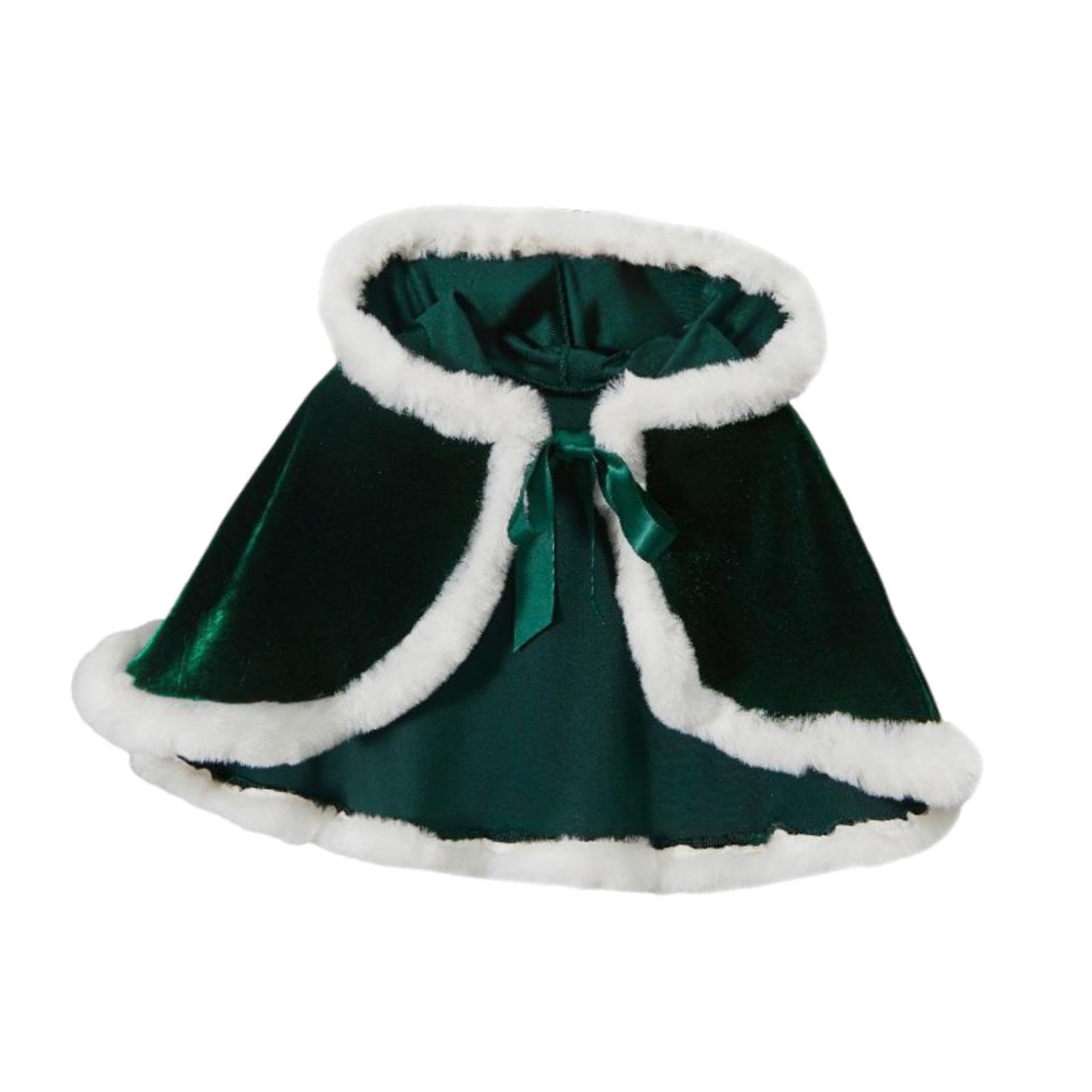Hooded Cape Cloak Short Shawl Xmas Celebrations Costume Accessory Dark Green-Clothing & Accessories-Women-Western Wear-Ponchos & Capes-image-39
