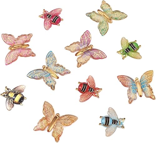 Vista 117 de Cheriswelry 30 dijes de aleación de cono de pino y ardilla, chapados en oro claro, con forma de cono de pino y ardilla, adornos colgantes de 0.47 a