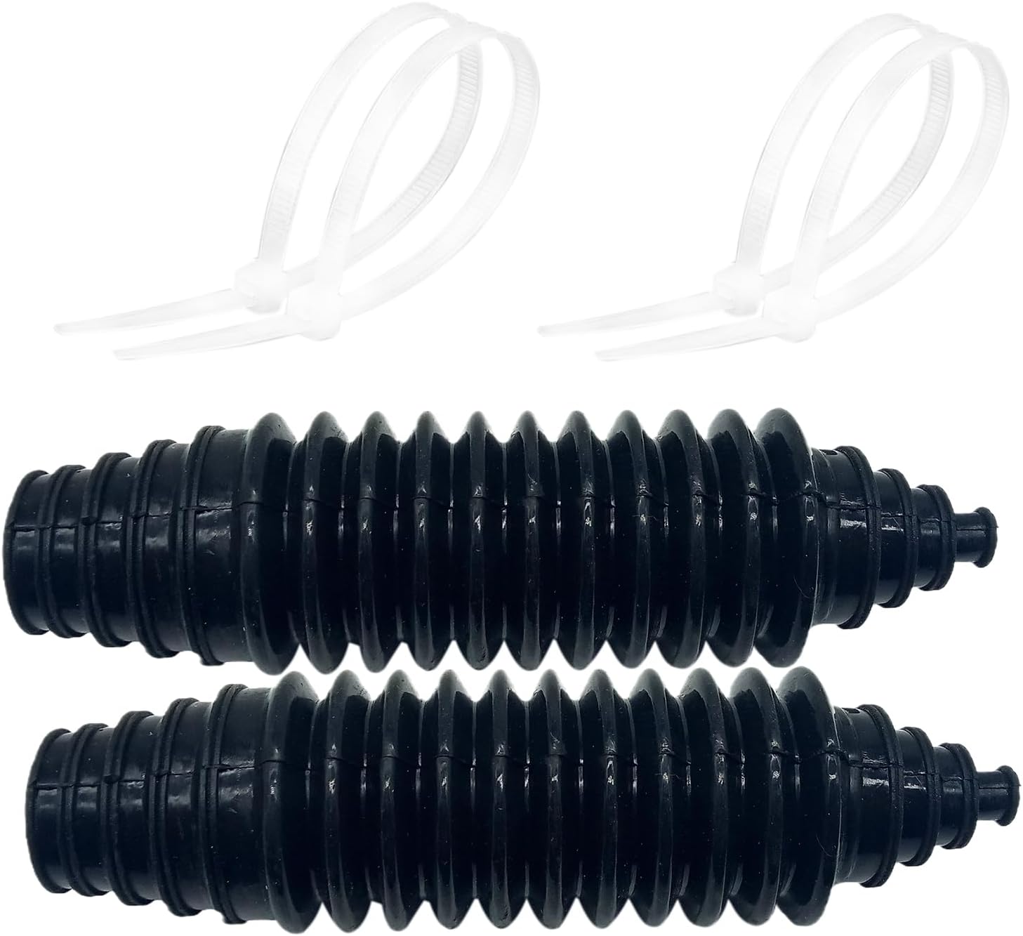 Universal Silicone Rack and Pinion Steering Boot with Cable Ties,Fit Almost Any Vehicle,Stretchable,Tensile Resistance (Black)