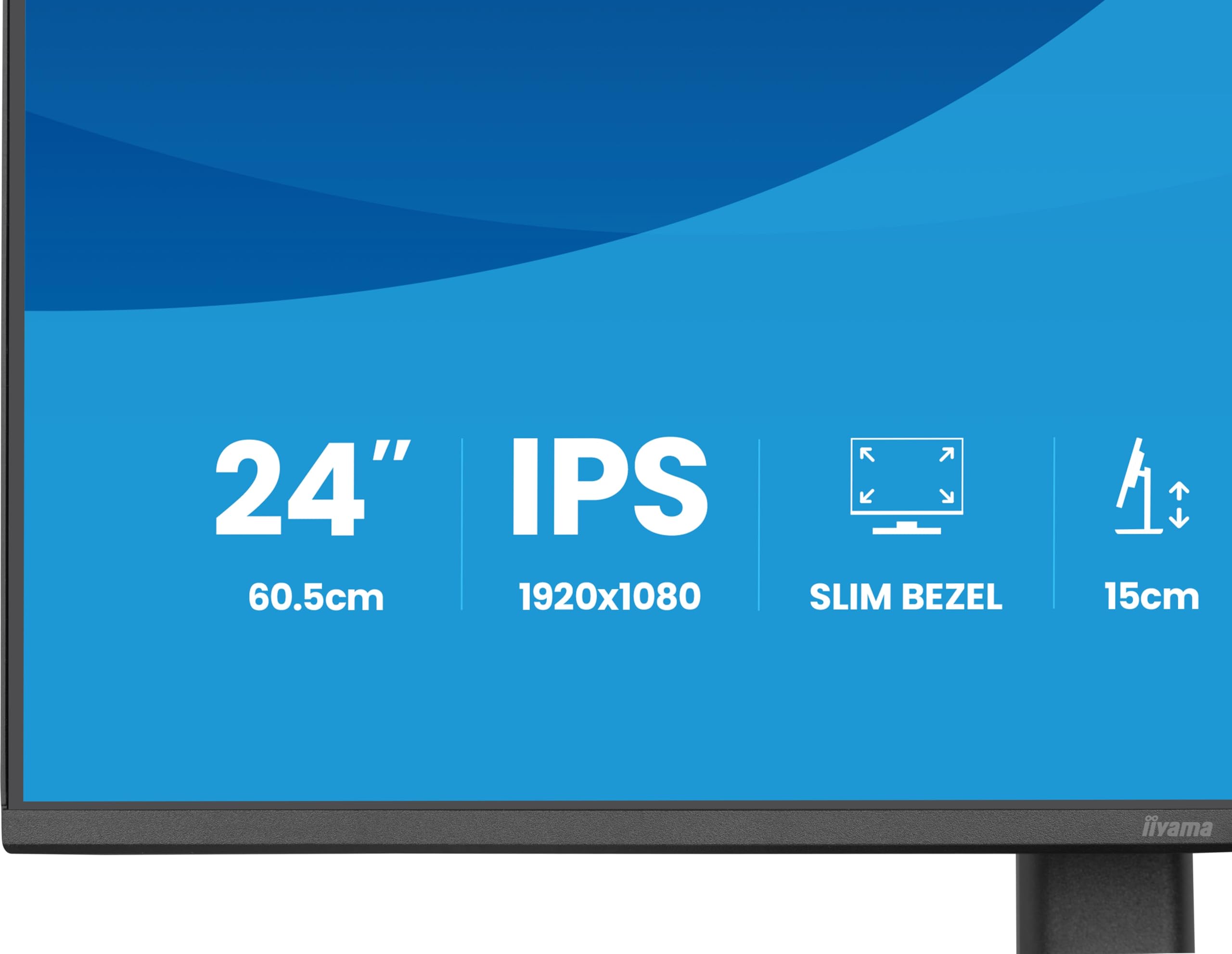iiyama Prolite XB2493HSU-B1 60,5cm 23,8" IPS LED-Monitor Full-HD 120Hz HDMI DP USB2.0 Slim-Line Höhenverstellung Pivot Adaptive Sync Energieklasse C schwarz