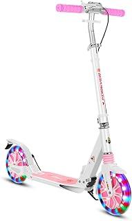 KAEREL Kick Scooter - Extra Large 8" Wheels, Longer Deck, Anodized Aluminum Frame, Foldable, Adjustable Handlebars, Lightweight, for Riders up to 330lbs