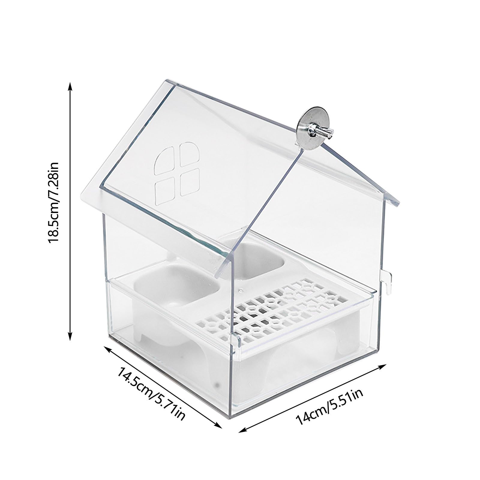 Generisch Eichhörnchensicheres Vogelfutterhaus, Transparente Vogelbadewanne