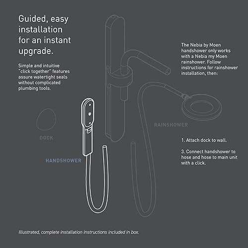 Vista 5 de Moen N207H0SRN Spa Ducha de mano, resistente a manchas níquel cepillado