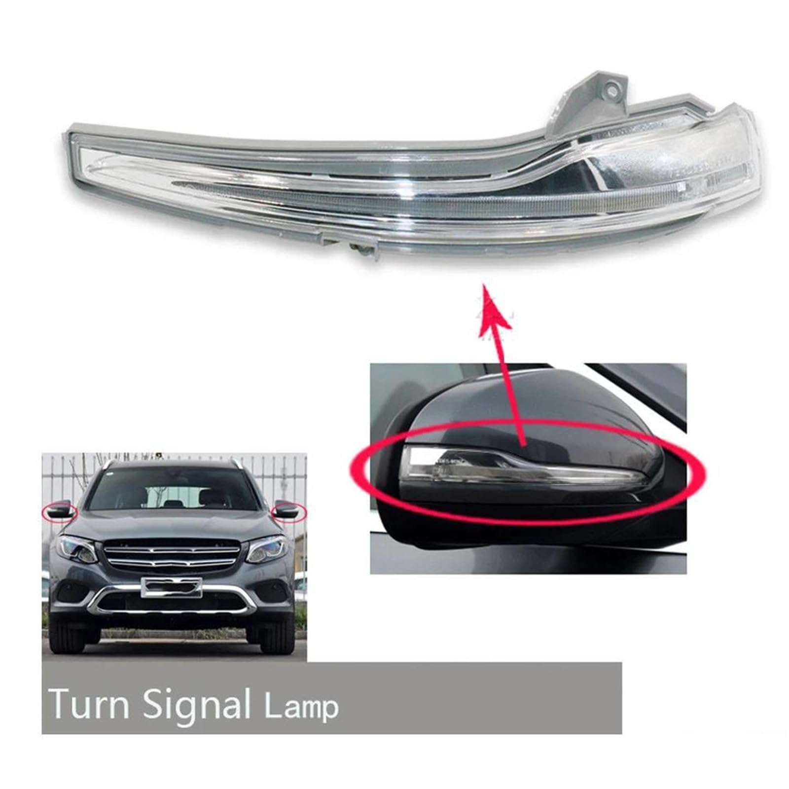 Indicatori Specchio Lateral Indicatore Di Direzione Per Specchietto Retrovisore Automatico Per Mercedes Per Benz W205 W213 W222 A0999060801 A0999060701(BIANCO,Giusto)