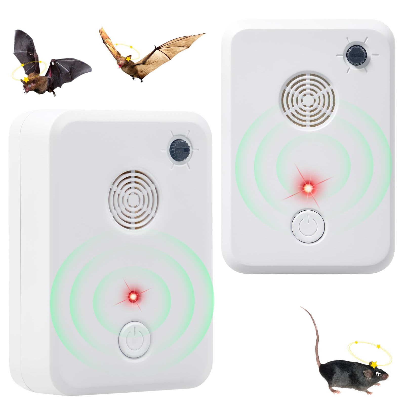 Photo 1 of 2 Pack Bat Fortress Mini Repeller Ultrasonic Bat Deterrent Devices Plug in