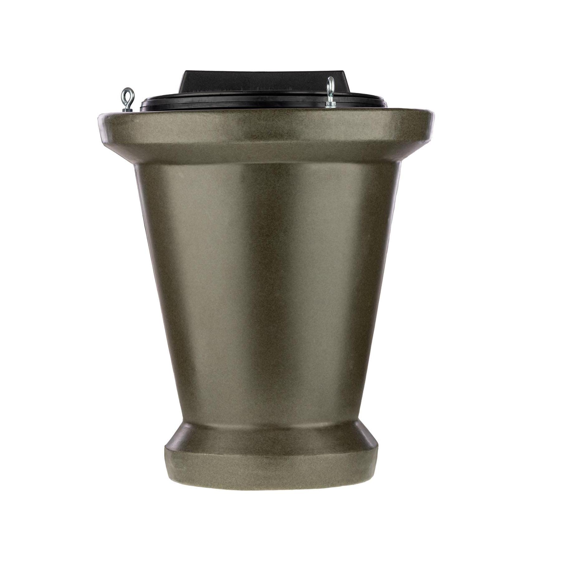 EUROHUNT Depósito para comederos automáticos 2.0, incluye apertura dosificadora y 3 puntos de fijación, color marrón (capacidad máxima: 18 kg)