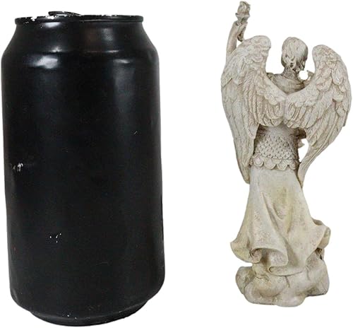 Miniatura 6 de Ebros Iglesia cristiana ortodoxa griega pintada en marfil Arcángel del Consejo Angélico Estatua de 5 pulgadas de alto (Uriel La Luz de Dios)