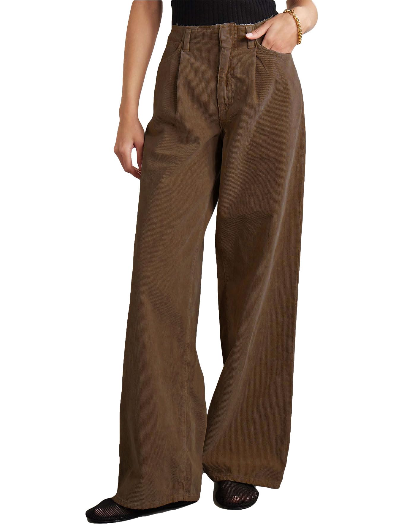 Wide Leg Vintage Corduroy Trousers