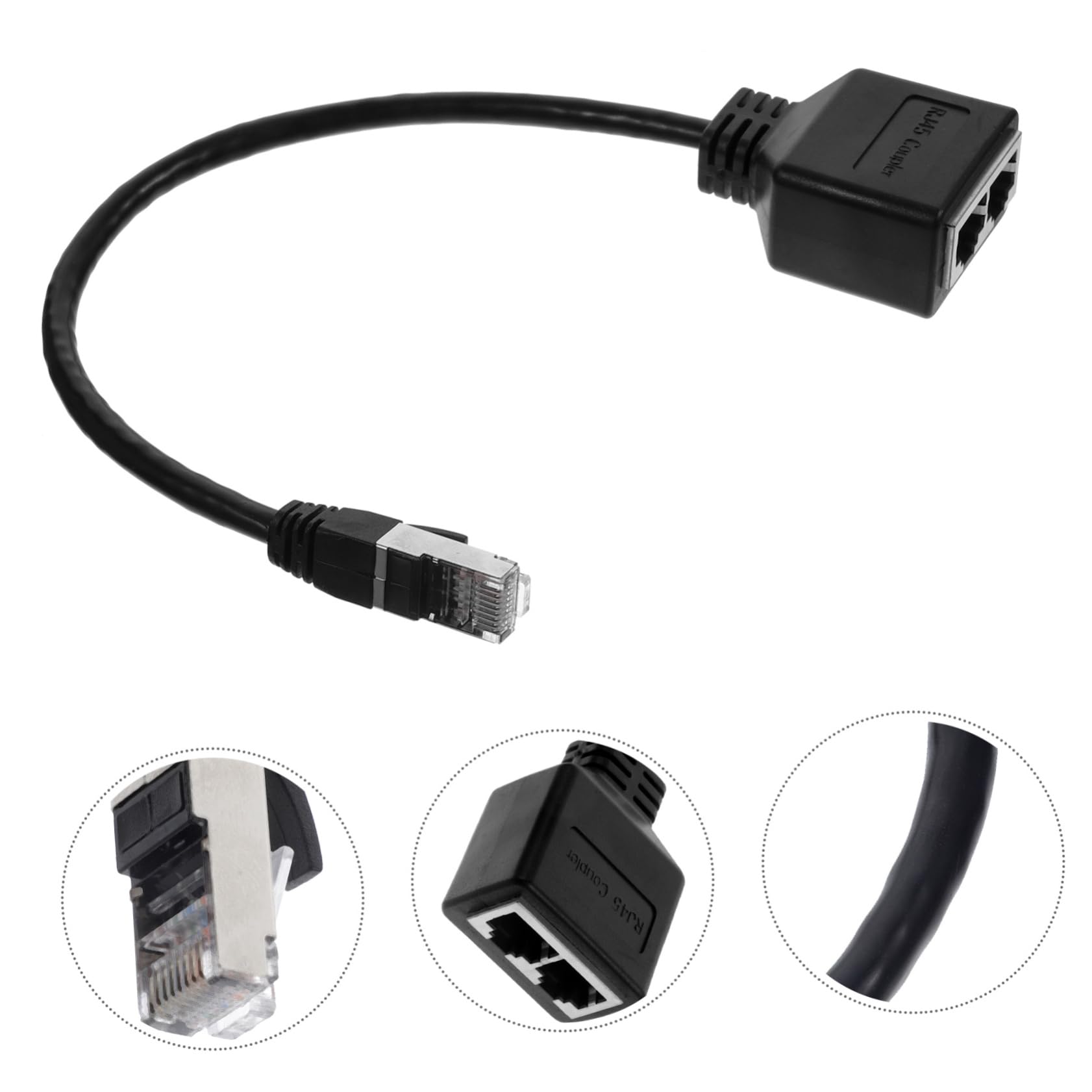 Divisor Ethernet 1 A 2 Gigabit - Adaptador RJ45 Para Cable Cat 5/6/7/8, Hasta 1000 Mbps, Color Azul