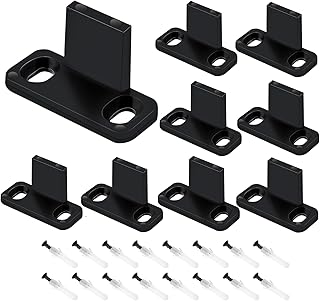 8 Pcs Sliding Closet Door Floor Guide Sliding Barn Door Floor Guides Hardware Wall Mounted Bottom Track Guide for Sliding Doors Including Bypass and Pocket with Screws