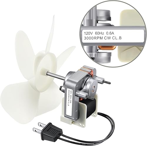 Miniatura 2 de Frienda Kit de motores eléctricos de repuesto universal para ventilador de baño, compatible con Nutone Broan 50CFM 120V (3000 RPM 120V)