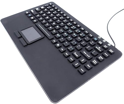 Miniatura 3 de Industrial Computers Inc. - Mini teclado con panel táctil IP68, resistente al agua, silicona KBSI-87-TP