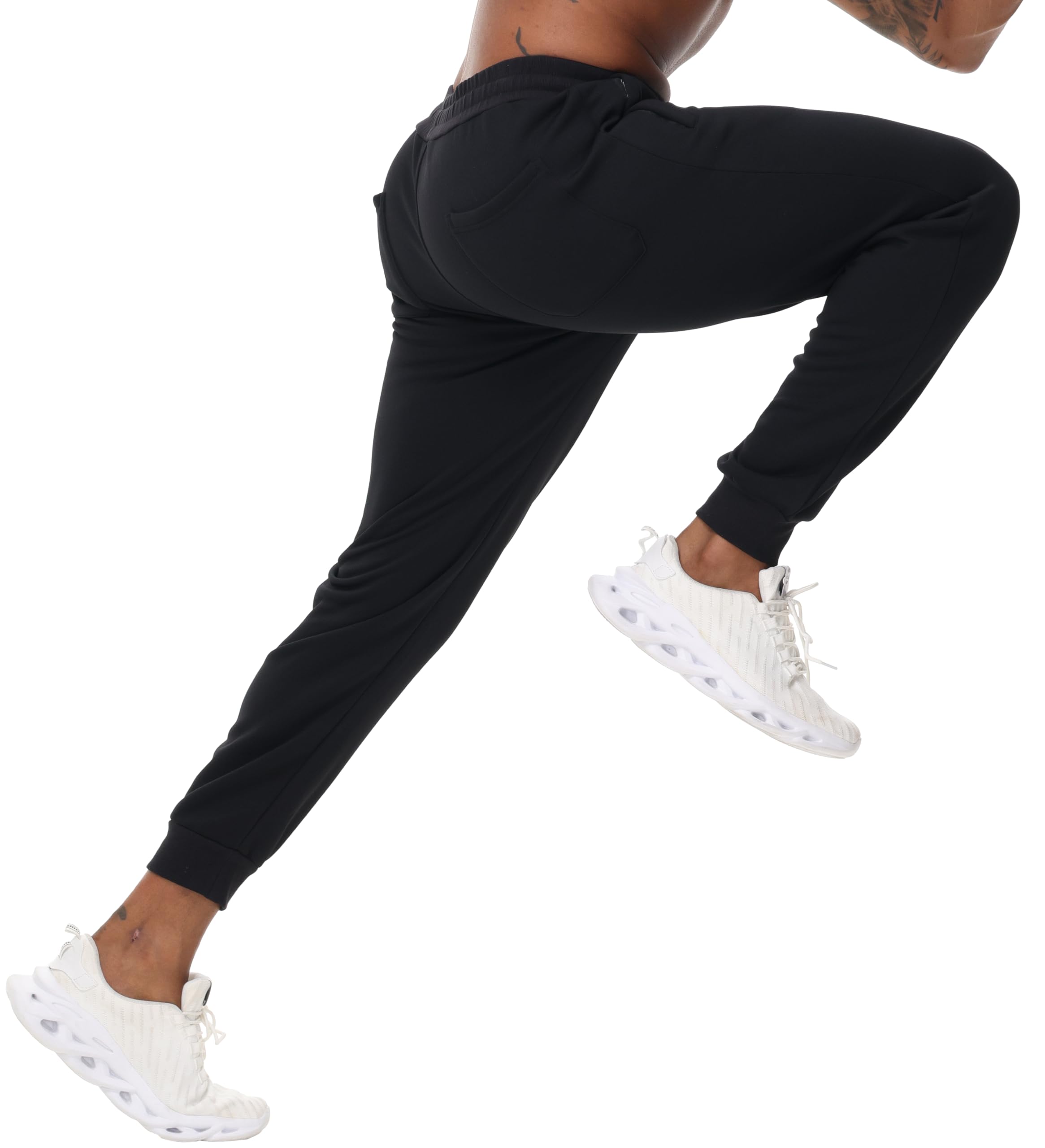 YuKaiChen Pantalones de chándal para hombre de forro polar cálido con forro, elásticos, pantalones deportivos de invierno, gruesos, con bolsillos con cremallera