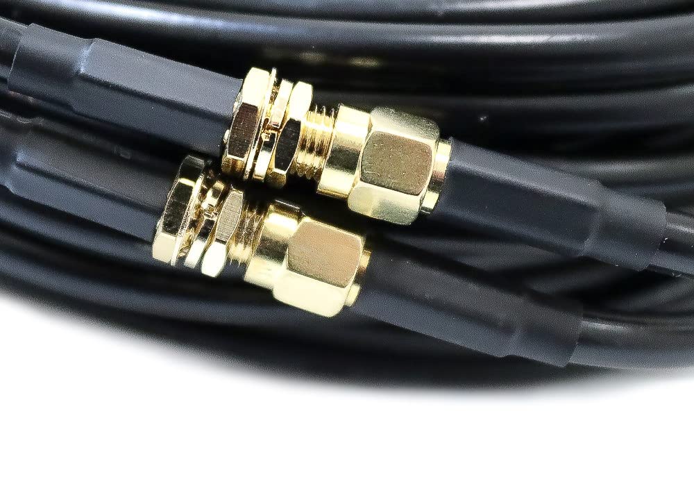 Smedz Cavo prolunga antenna doppia SMA 4G/5G LTE da 5 m maschio a SMA femmina RF195 a bassa perdita di segnale, 5 metri