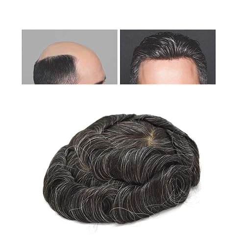 Toupee - Sistemas de cabello humano para hombre, encaje suizo frontal, línea capilar natural, pieza de cabello para hombres, unidad de cabello para