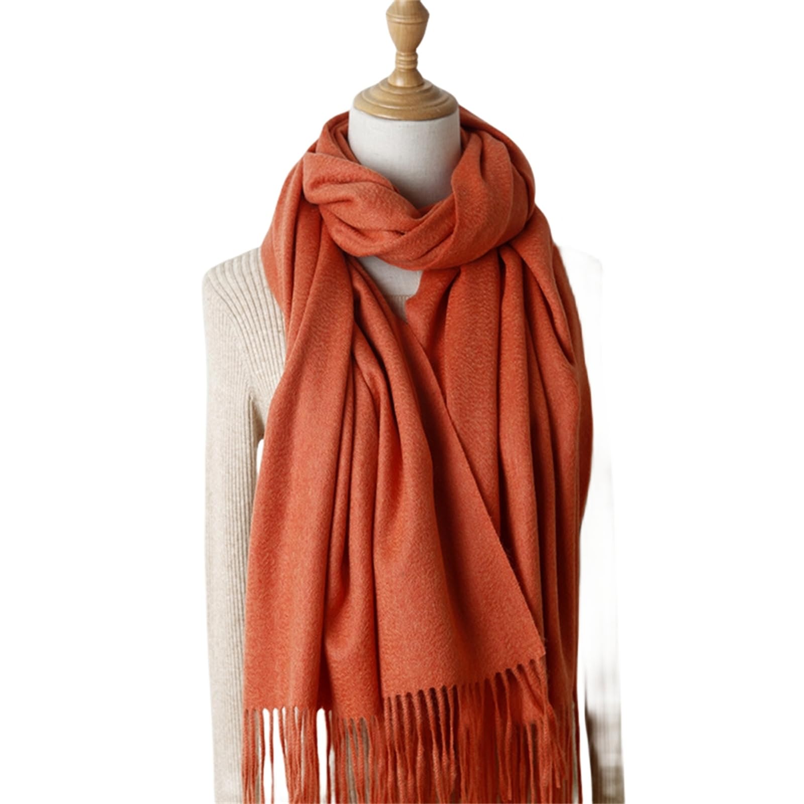 Schal Damen Herbst Und Winter Quaste Kaschmir Schal 70 * 200Cm 320G