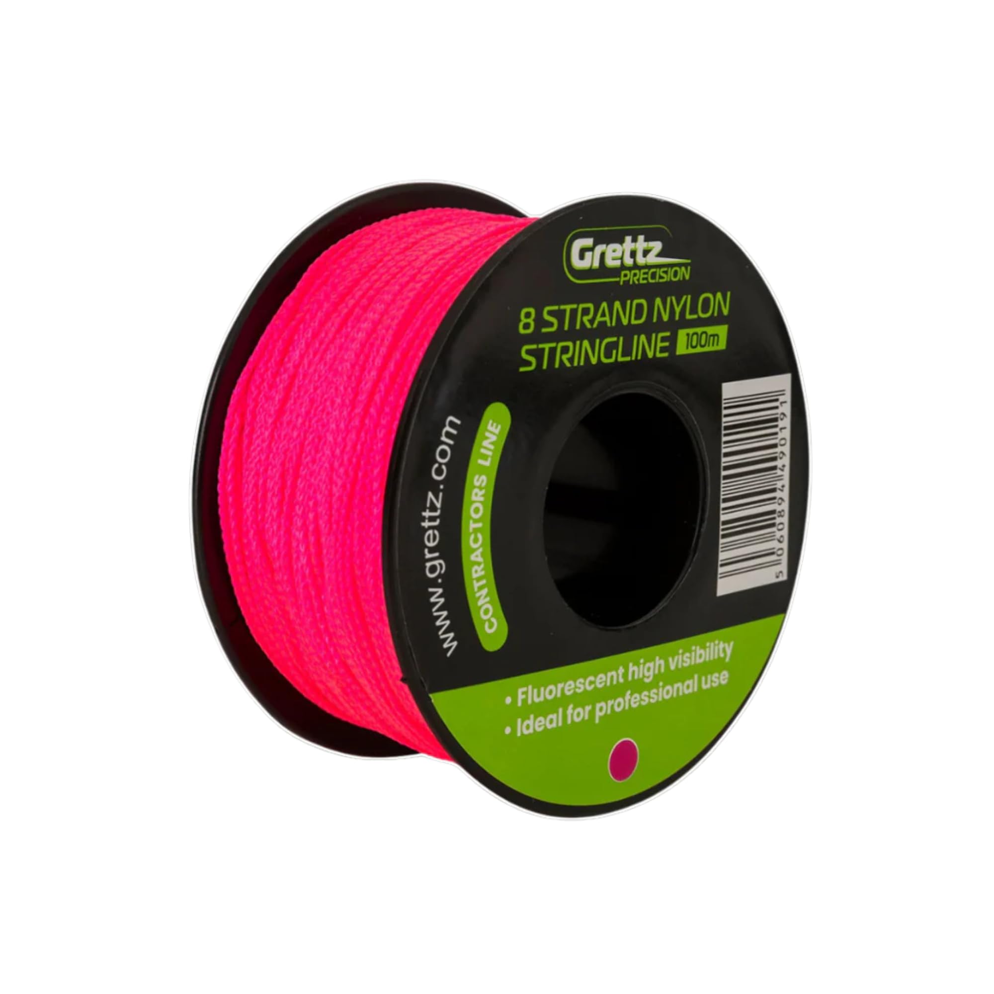 Grettz 100 Metre Brick Line Pink String Line 8 Braided Nylon Line