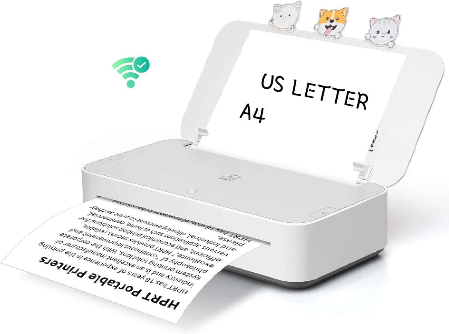Sponsored Ad – HPRT GT1 Thermal Transfer Inkless Printer for Home Use, Wi-Fi Connection Supports 11''x8.5'' US Letter 300DPI High Resolution Printer (GT1-White)